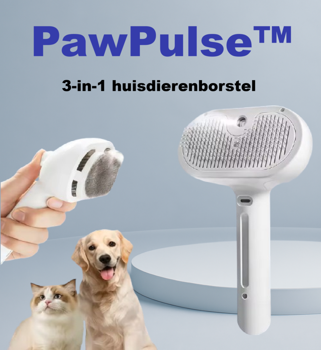 PawPulse™ | 3-in-1 elektrische huisdierborstel